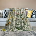 thumbnail image 2 of PRATYUS  Spring Throw Blanket Wildflowers Butterfly Blanket Green Wild Flower Plant Blankets Vintage Herbs Blanket Colorful Wild Flowers Printed Flannel Blanket for Bed Sofa Chair 50x60in, 2 of 6