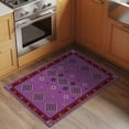 thumbnail image 2 of Purple Boho Entryway Rug 2'x3'&nbsp; Non Slip Front Door Mats, Country Abstract Geometric Ethnic Aesthetic Entrance Rugs Indoor Outdoor Carpet, Washable Floor Mats Small Area Rug for Bedroom Kitchen, 2 of 8