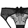 thumbnail image 3 of Riforla Women Panties Elegant Lace Triangle Panties with Bow Comfortable Design and Semi Transparent Lingerie for Women. Ladies Underwear Panties Black One Size, 3 of 4