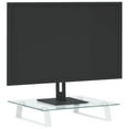thumbnail image 6 of vidaXL Monitor Stand White 15.7"x13.8"x3.1" Tempered Glass and Metal, 6 of 8