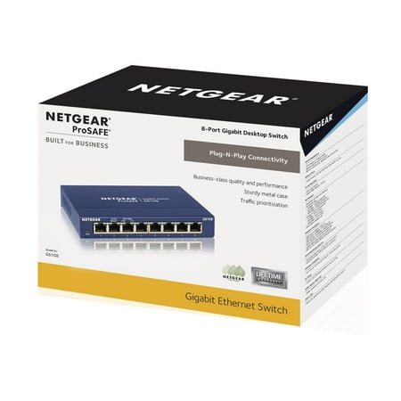 NETGEAR ProSafe 8-Port Gigabit Desktop Switch (GS108-400NAS)
