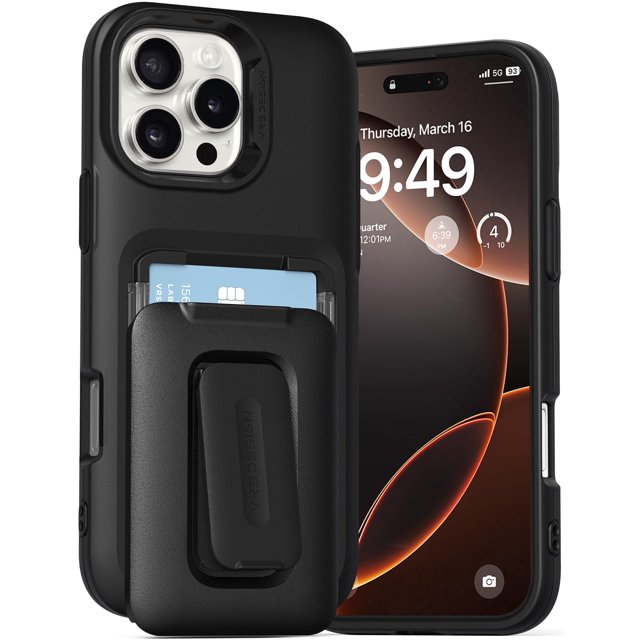 Funda para teléfono móvil VRS DESIGN Orb Card Wallet con soporte para iPhone 16 Pro Max