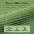 thumbnail image 4 of 78" Boneless Couch, Noelse 5-in-1 Convertible Sofa Bed with Fixed-Shape Frame, Removable Armrests, Boneless Sofa, No Assembly Required, Corduroy, Living Room, Green, 4 of 12