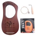 thumbnail image 1 of 7-String Lyre Harp Mahogany Solid Wooden Metal Strings Stringed Instruments, 1 of 8