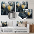 thumbnail image 4 of Designart "Petals Of Tulip Serenity Grey I" Floral Tulip Metal Art Living Room, 4 of 5