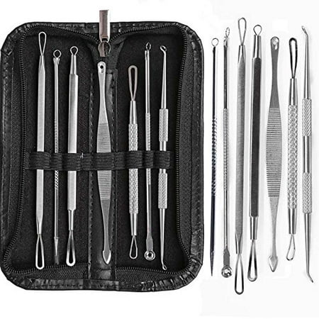 Face Care Stainless Steel Skin Remover Kit Blackhead Blemish Acne Pimple Extractor Tool Skin Care (Best Skin Care Set For Acne)