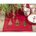 thumbnail image 2 of Saro Lifestyle Embroidered Christmas Tree Design Table Runner, 2 of 2