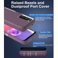 thumbnail image 4 of for Samsung Galaxy A03S Case, with Tempered Glass Screen Protector, Dust Proof Port Cover, Full Body Protection Rubber Cover Phone Case for Samsung Galaxy A03S/A02S, Pink/Purple, 4 of 16