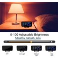 thumbnail image 2 of Digital Alarm Clock,Mirror Surface LED Electronic Clocks,with USB Charger,Snooze Model, Auto/Custom Brightness,for Office Table Bedroom Nightstand(Black-Blue), 2 of 16