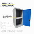 thumbnail image 4 of Locker Casillero Multiusos Alvek 1 Puerta con Ventilación Color Azul — Sistema para Candado, 4 of 7