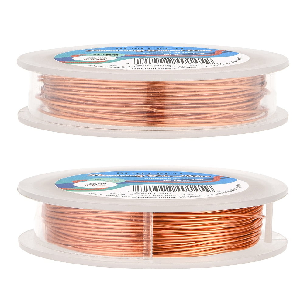 DIY Wire Wrapped Jewelry Making Kits Including Copper Wire and Carbon Steel Round Nose Pliers Gunmetal 20 Gauge 0.8mm about 10m/roll 1roll/set