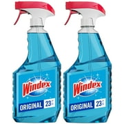 Windex Original Glass Cleaner, Streak-Free Window Cleaner Spray, 23 fl oz, 2 Count