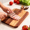 thumbnail image 5 of Solid Wood Cutting Board with Handle, 8 *11 inch Wooden Chopping Board, Decorative Wooden Serving Board for Kitchen and Dining Room, Durable Butcher Block for Fruits Vegetables Meats, 5 of 9