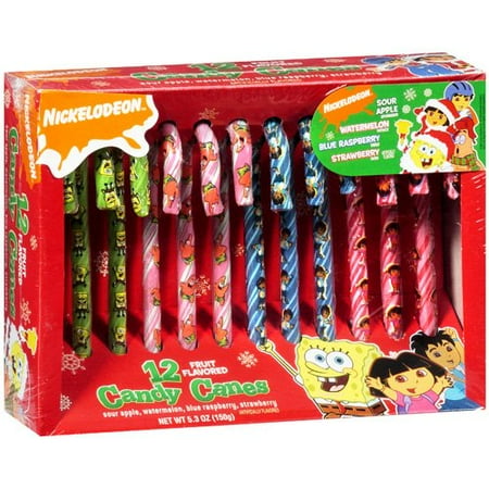 Frankford Candy And Chocolate Co.: Sour Apple/Watermelon/Blue Raspberry/Strawberry Candy Canes, 5.3 oz