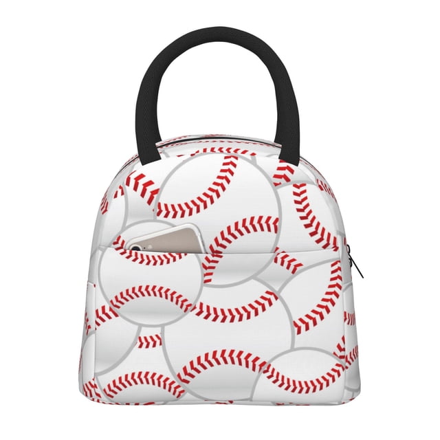 Disketp Baseballs Bolsa Térmica para Almuerzo, Lonchera con Abertura Amplia y Gran Capacidad, Organizador Reutilizable para Mujeres, Hombres y Adultos