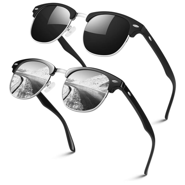 Gafas de Sol Polarizadas Semi Rimless LINVO para Hombres y Mujeres