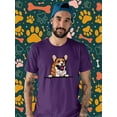 thumbnail image 2 of Corgi Peeking Out T-Shirt Men -Image by Shutterstock, Male x-Large, 2 of 4