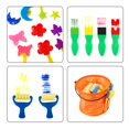 thumbnail image 4 of Kit de pintura con los dedos ABEIER lavable, 12 colores para niños pequeños, 35 ml, 4 of 8