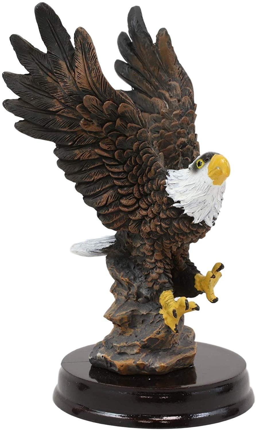 Home & Garden Lady Liberty Sculpture Holding American Flag with Bald Eagle Statue Figurine
