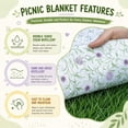 thumbnail image 5 of Foldable Waterproof Picnic Blanket, 2-in-1 Tote Beach Picnic Blanket & Insulated Cooler Bag,38 inch Waterproof Thick Padded Outdoor Mat for Beach,Camping & Travel, 5 of 7
