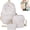 White Blue, variant on Cut Bow Backpack 3 Piece Set Laptop Daypack Lightweight Adjustable Straps Cute Fashion Bookbag for School Work Travel