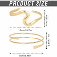 thumbnail image 2 of DESIGNICE 2Pcs Gold Bangles for Women Adjustable Gold Bangle Bracelets Electroplating Process Gold Arm Cuff for Women Sister Gifts Colormixing2, 2 of 7