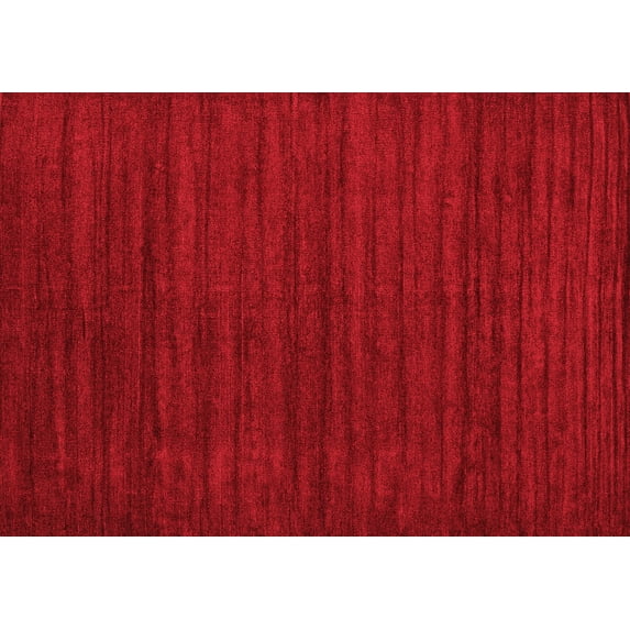 Ahgly Company Indoor Rectangle Abstract Red Contemporary Area Rugs, 8' x 10'