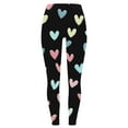 thumbnail image 4 of LYEAA Leggings for Women Plus Size Valentine's Day Elastic Waist Tights Stretchy Ankle Length Heart Printed Yoga Pants, 4 of 8