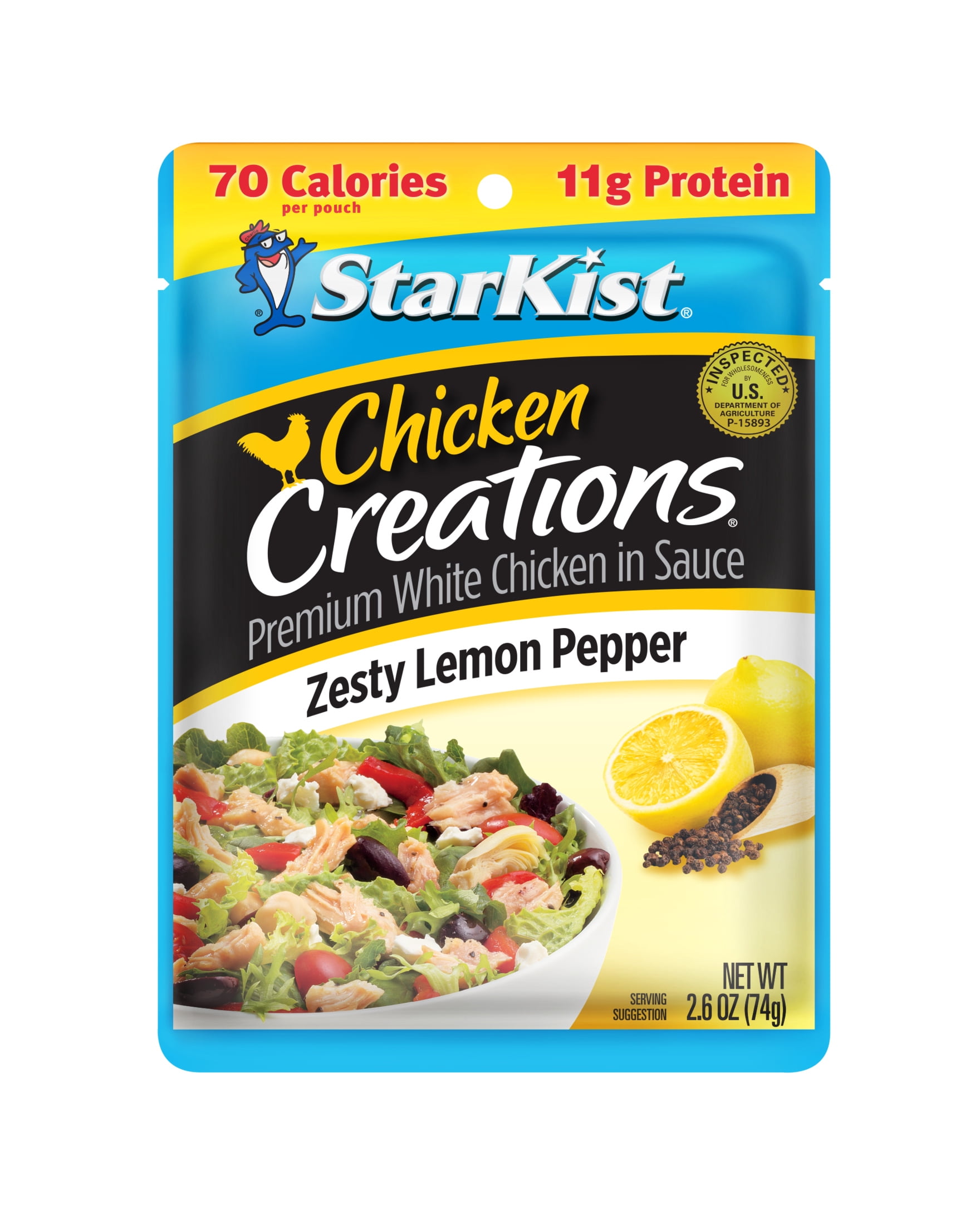 StarKist Chicken Creations, Zesty Lemon Pepper, 2.6 oz Pouch