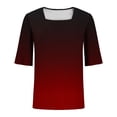thumbnail image 5 of perfectbot Short Sleeve Blouses for Womens Summer Square Neck Dressy Soft Shirts Going Out Trendy ,S-XXL, 5 of 6