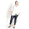 thumbnail image 2 of Ave Studio Women's Plus Size Neve Faux Leather Pull On Skinny Pants, 2 of 5