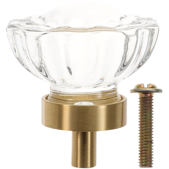 FRCOLOR drawer knobs Flower Cabinet Knob Crystal Flower Drawer Door Handle Furniture Pull Home Decor,1.38"X1.38"X1.38"