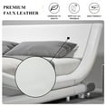 thumbnail image 4 of Sha Cerlin Queen Upholstered Leather Platform Bed Frame with Adjustable Headboard, White, Adults, 4 of 8