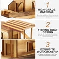 thumbnail image 3 of Boat Model Wood Boats Crafts for Adults It Toy Models Fishing Woodsy Decor Child Man, 3 of 6