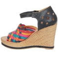 thumbnail image 3 of The Western Shops Womens Leather Mexican Huarache Sandal, Wedge Platform Sandals, 3 of 4