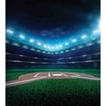 thumbnail image 3 of Ambesonne Sports Duvet Cover Set, Baseball Stadium Night, King, Green Blue, 3 of 6