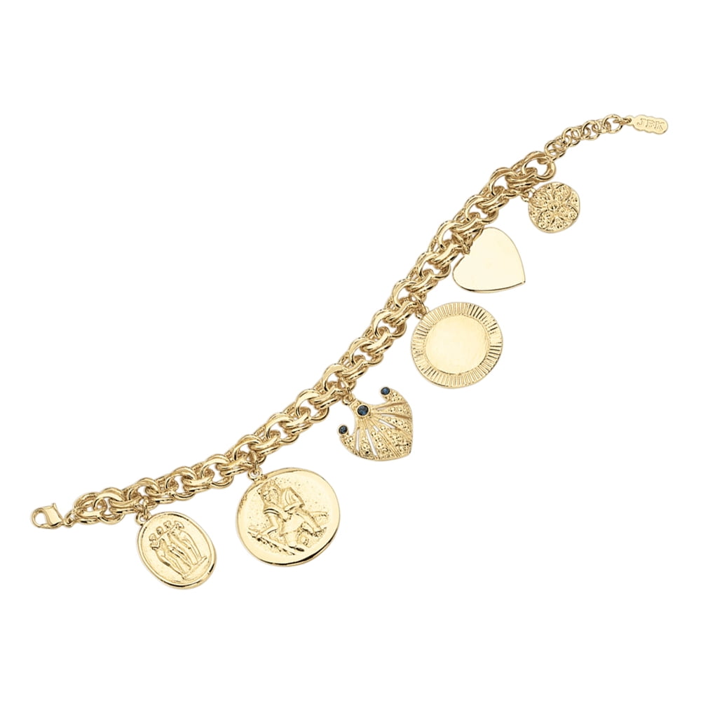 24K Gold Money Bag Lucky Charm Bracelet Gemstones Natural Multicolor  Sapphire  eBay