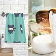 thumbnail image 6 of Coolnut Cute Ninjia Patterned Hand Towels 2 PCS, Cotton Bath Towel for Drying Face Hands Body Decorative Water Absorbent Lightweight Towels for Bathroom Ktichen Travel Gym, 16"x28", 6 of 6