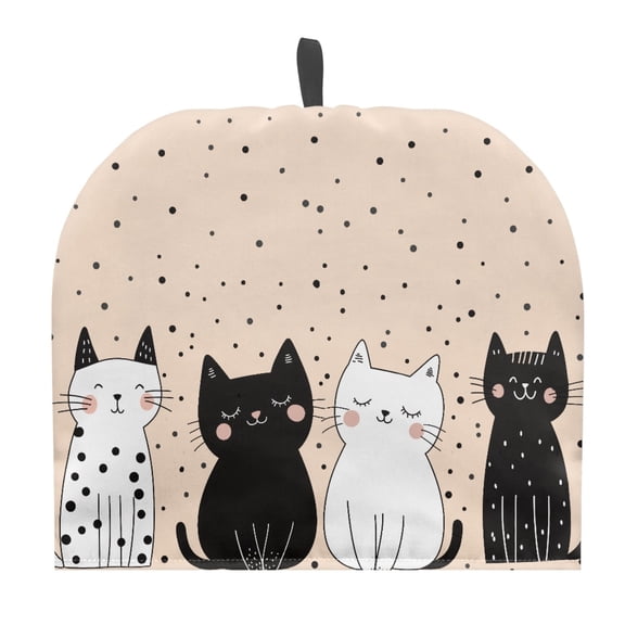 HELLHERO Cute Cat Quartet Teapot Dust Cover Keep Warm Thermal Insulation Insulation for Kitchen