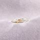 thumbnail image 3 of Anillo de plata de ley S925 con forma de 8 pequeños corazones de la suerte para mujer, sencillo, estilo europeo y americano, con circonitas cúbicas, 3 of 5