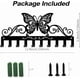 thumbnail image 3 of Gancho de metal con forma de mariposa para llaves, diseño decorativo con 10 ganchos, color negro, organizador para colgar llaves en la pared, soporte personalizado para correa de perro., 3 of 9