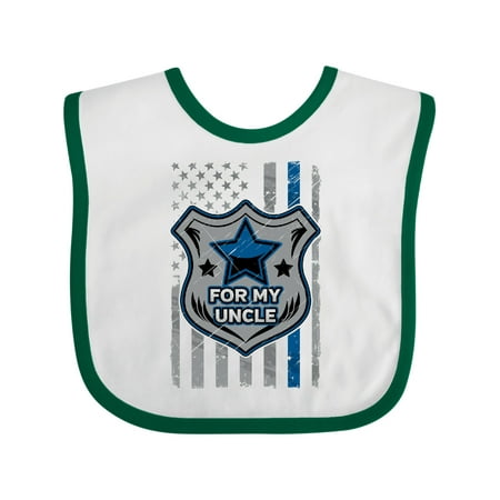 

Inktastic Police Officer Uncle Law Enforcemen Gift Baby Boy or Baby Girl Bib
