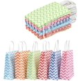 thumbnail image 1 of Paquete de 40 bolsas de papel Kraft de color con asas para regalo de dulces o bodas, bolsa de papel artesanal 120g 5 colores con parte inferior Feliz Sencillez, 1 of 5