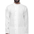 thumbnail image 2 of Atasi Solid Long Kurta For Men Mandarin Collar Casual Party Dress Shirt, 2 of 5