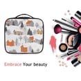 thumbnail image 6 of FORMRS Travel Makeup Bag Large Capacity Train Case Cosmetic Organizer with Adjustable Dividers, Beige Snow Houses, 6 of 8
