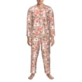 thumbnail image 3 of Kdxio Swan And Flowers3 Men’s Pajama Set Pajamas For Men 2 Piece PJ Set with Men Pajama Pants and Long Sleeve T-Shirt Lounge Set-Medium, 3 of 7