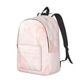 thumbnail image 2 of Balery Pink Marble Vintage Canvas Backpack for Men and Women - Large Capacity, Durable Travel Laptop Bag for School, Work, Hiking, and Outdoor Activities, 2 of 7