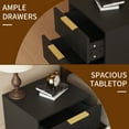 thumbnail image 3 of Behost Black Nightstand for Bedroom Living Room,Modern 2 Drawer Nightstand Bedside Table with Storage, 3 of 10