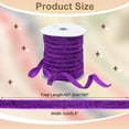 thumbnail image 2 of Cinta de Terciopelo Brillante Uxcell, Rollo de Tela Metálica Brillante para Envolver Regalos, Manualidades, Lazos para el Cabello, Coronas y Decoraciones en Púrpura, 2 of 7