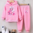 thumbnail image 2 of Zuwimk Toddler Boy Girls Clothes Face Graphic Print Sweatshirt Hoodie For Toddler Boy Sweatpants Fall Outfit 2Pcs Sweatsuit(T065-Light Pink), 2 of 4